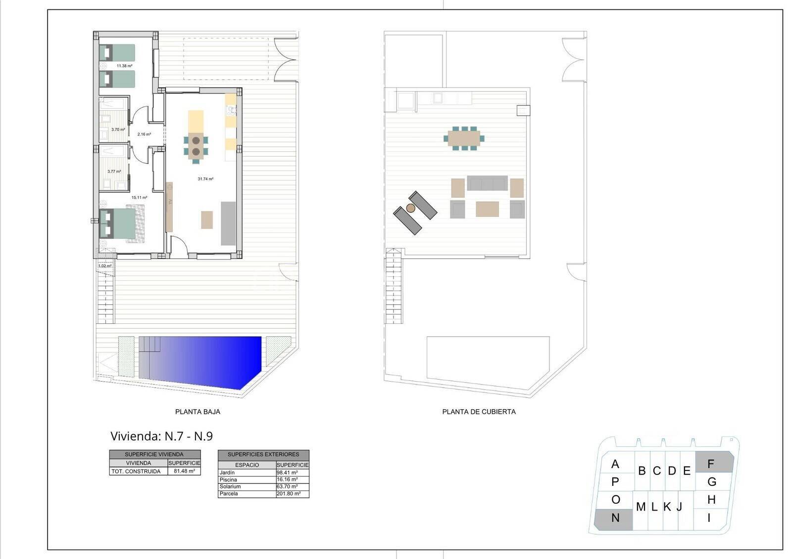 Villa in Torre-Pacheco, Murcia, Spain 2 bedrooms, 84 sq.m. No. 166089
