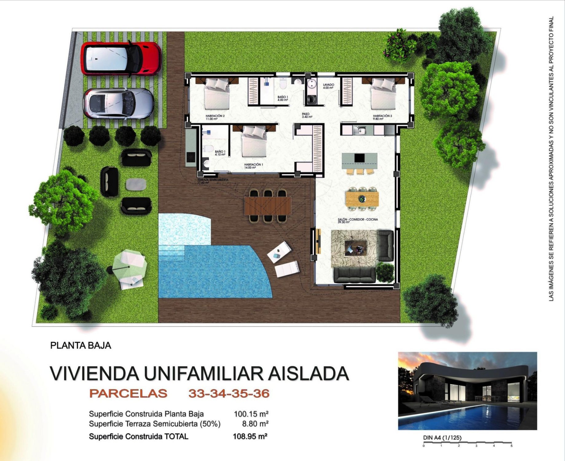 Villa in Los Montesinos, Alicante, Spanien 3 Schlafzimmer, 108 m2 Nr. 142430