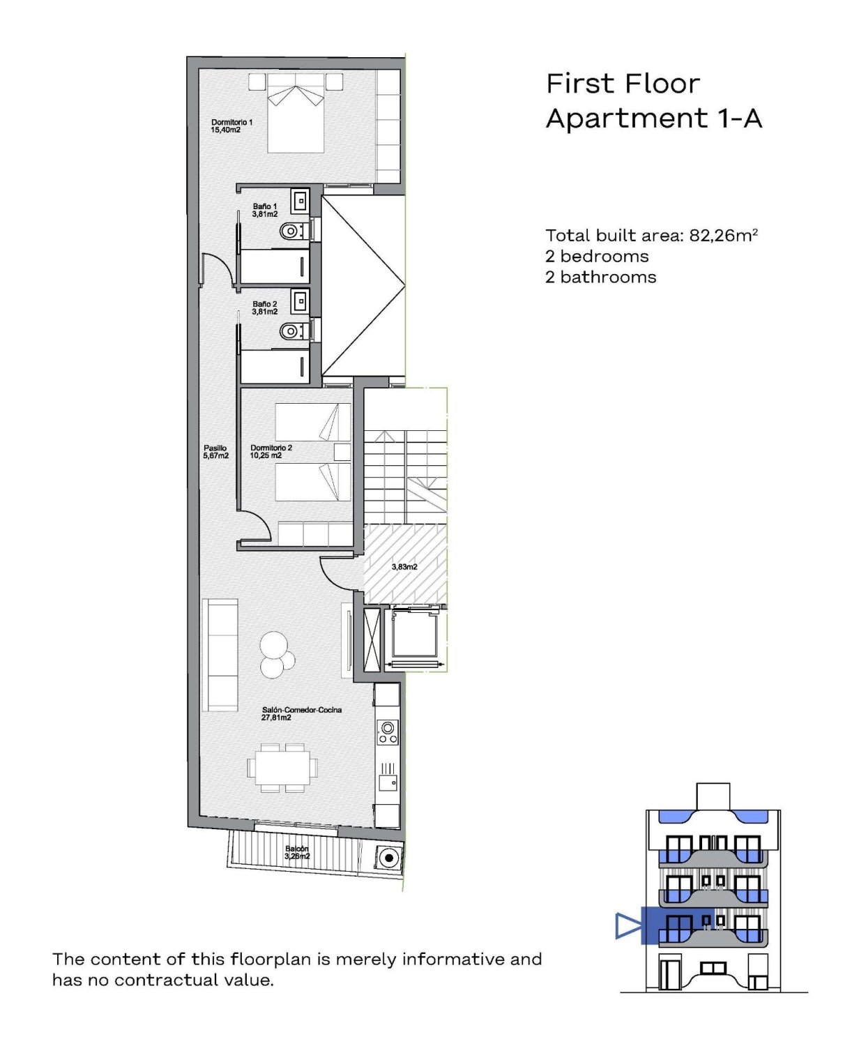 Wohnung in Torrevieja, Alicante, Spanien 2 Schlafzimmer, 82 m2 Nr. 141623