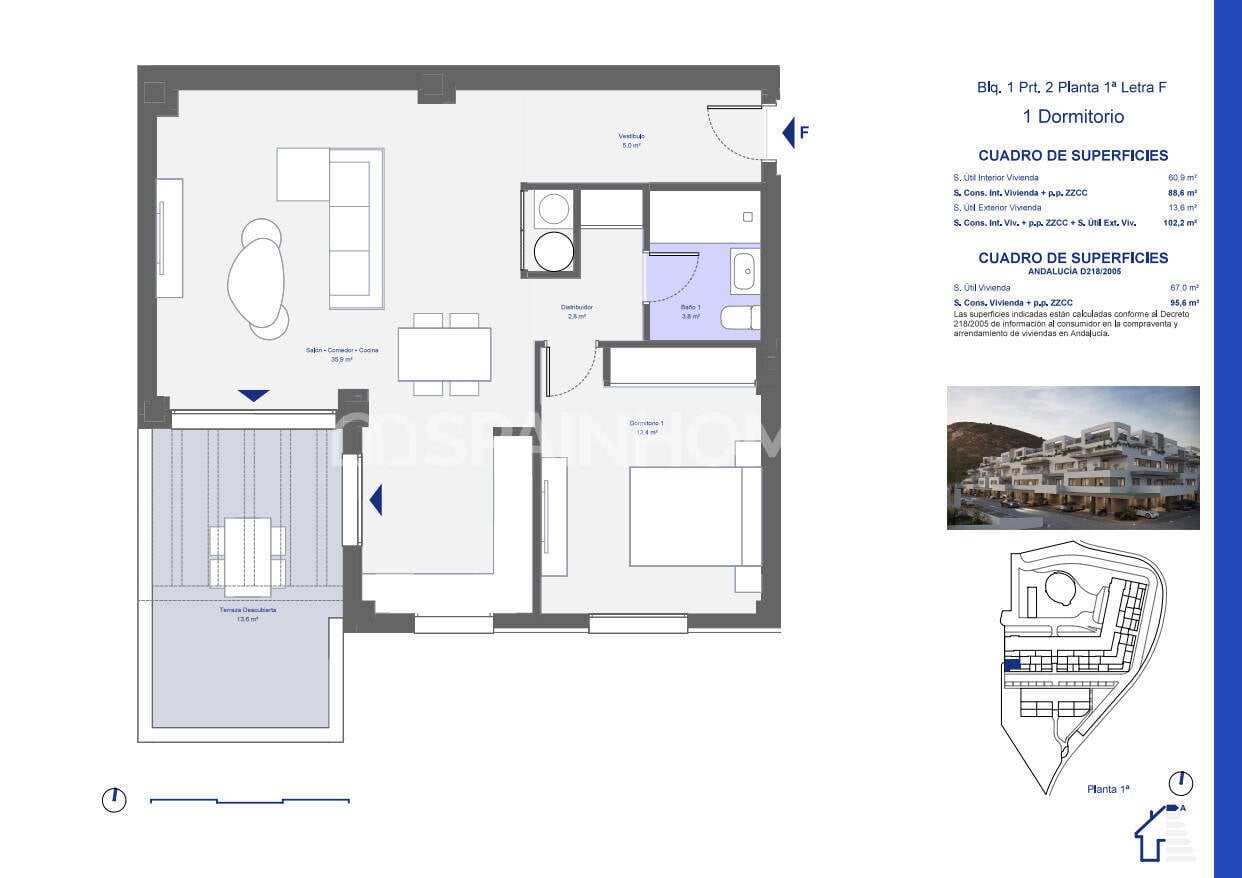 Huoneisto Pulpi, Almeria, Espanja 1 makuuhuone, 73 m2 No. 183654