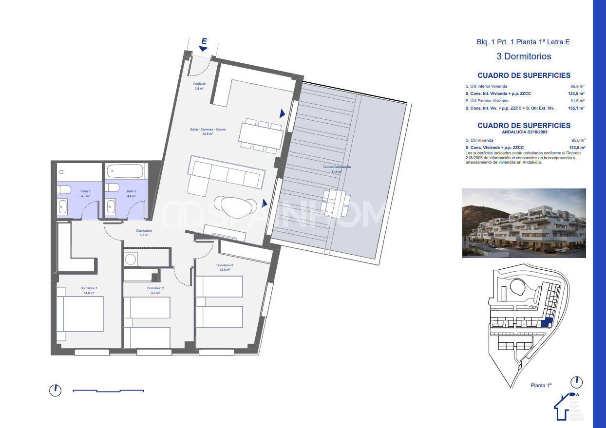 Huoneisto Pulpi, Almeria, Espanja 1 makuuhuone, 73 m2 No. 183654