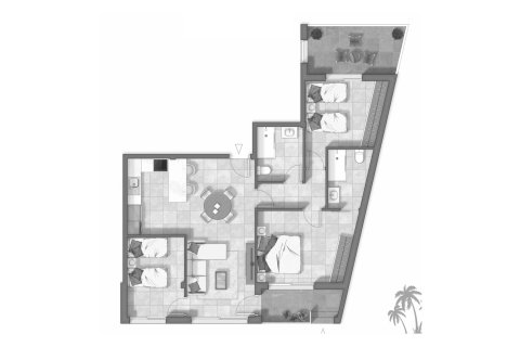 Apartment floor plan «3BR-30», 3 bedrooms in OASIS GUARDAMAR