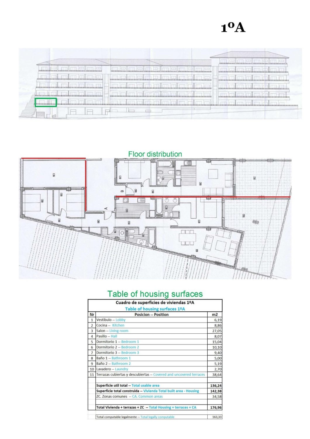 Apartament w Relleu, Alicante, Hiszpania 3 sypialnie, 142 mkw. nr 170496