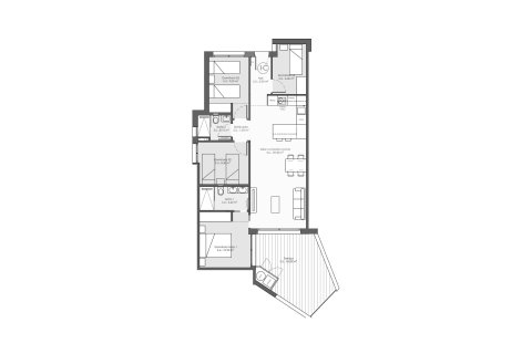 Layout 4 bedrooms, 121.8 sq.m. in Residencial Moma II in Torre de la Horadada, Spain No. 168543