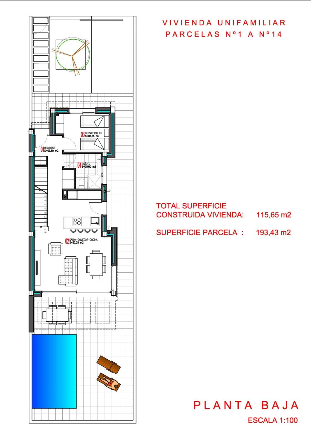 Villa en Torrevieja, Alicante, España 3 dormitorios, 115 m2 No. 187173