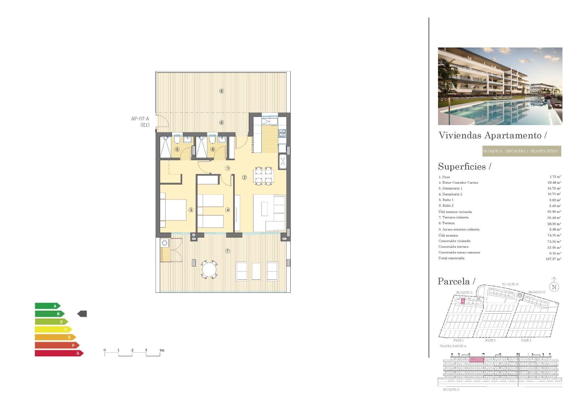 Apartment in San Juan, Alicante, Spain 2 bedrooms, 74 sq.m. No. 134050