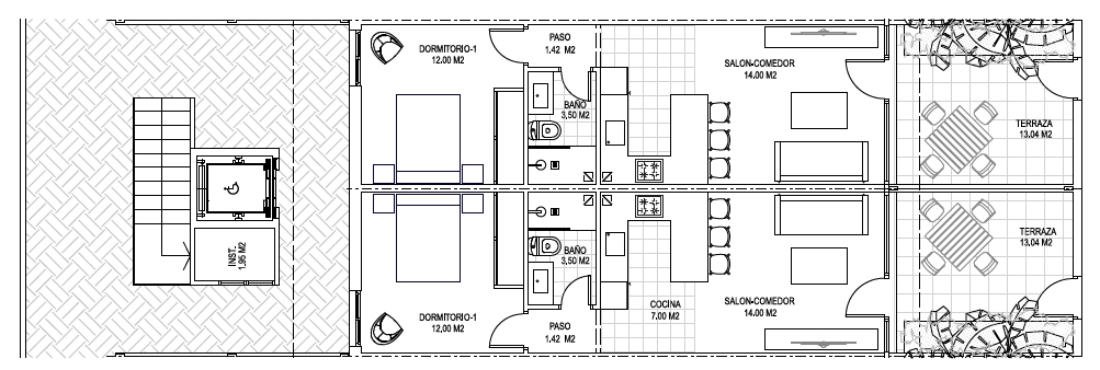Wohnung in Almeria, Spanien 2 Schlafzimmer, 56 m2 Nr. 196765