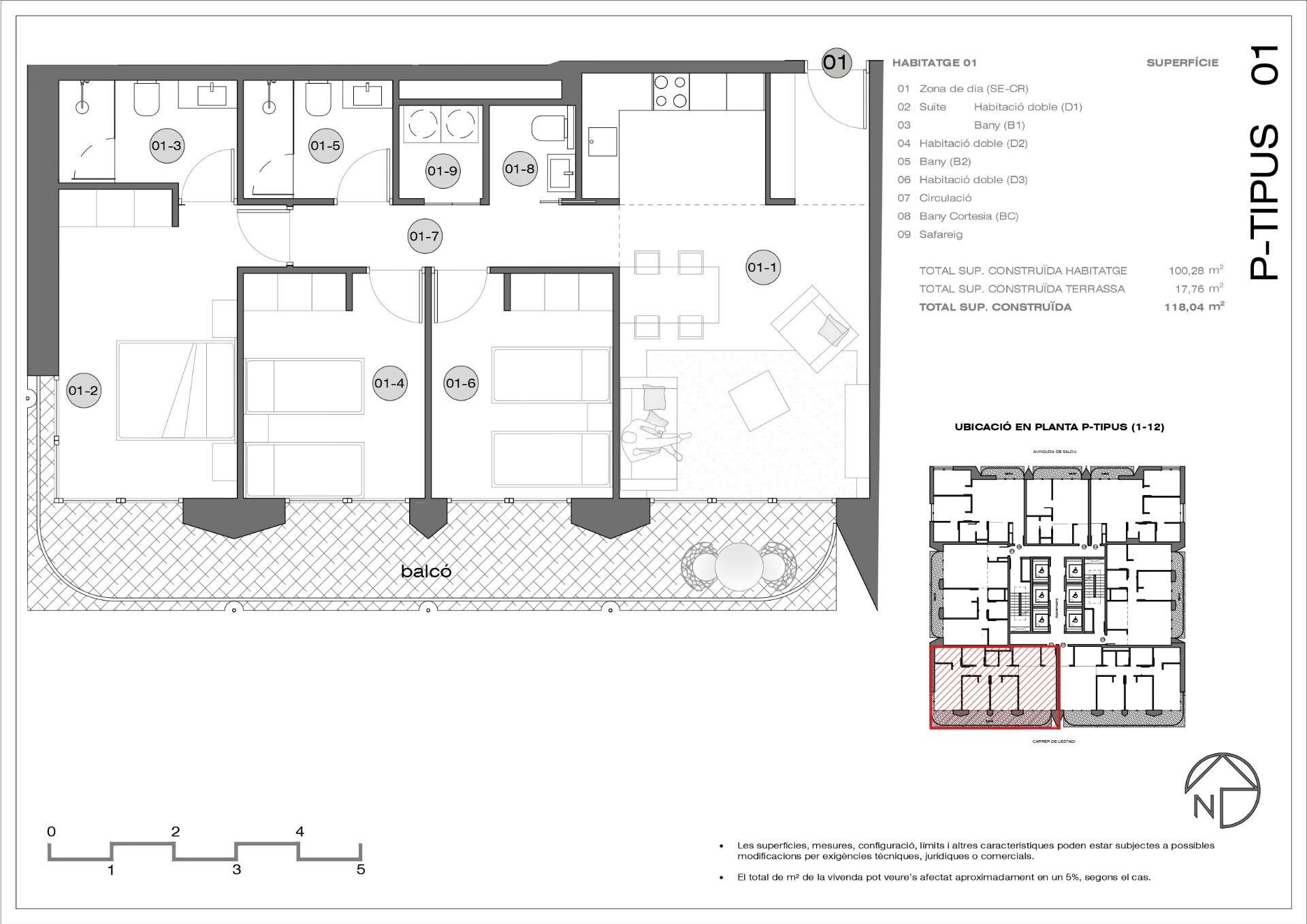 Lägenhet i Principado De Andorra (Ninguna Poblacion Tiene C.P.), Lleida, Spanien 3 sovrum, 118 kvm. Nr. 178582
