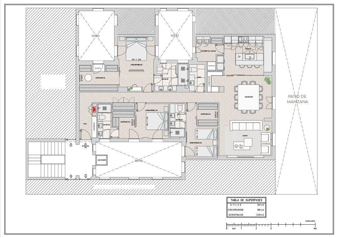Apartment in Madrid, Spain 3 bedrooms, 158 sq.m. No. 165573