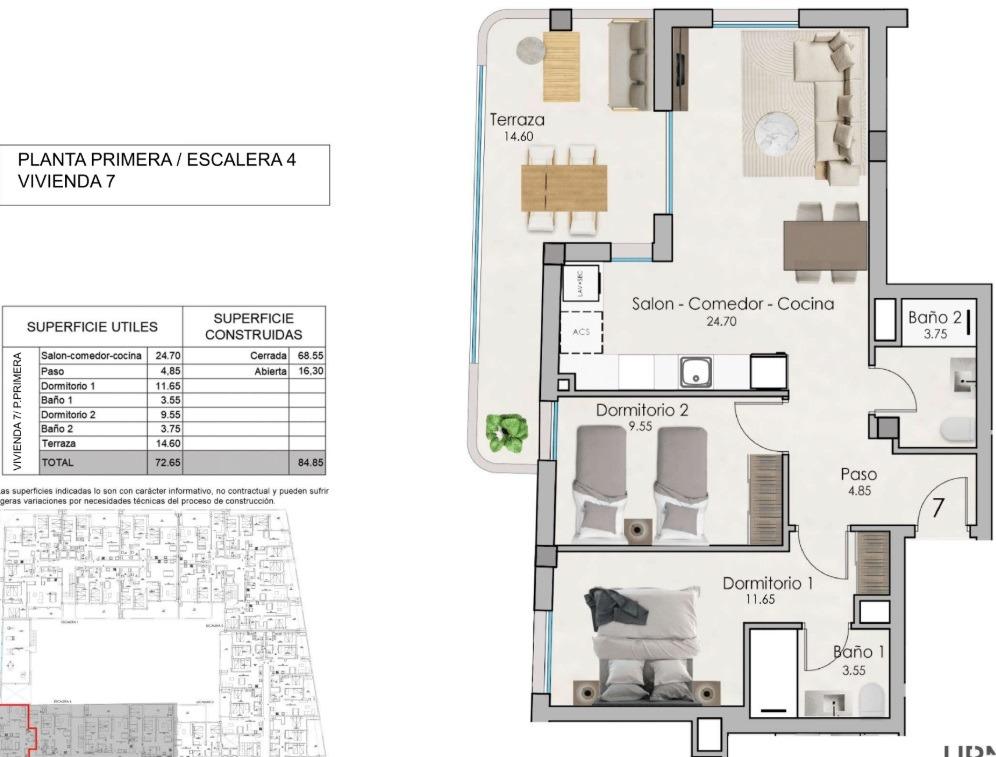Apartamento en Santa Pola, Alicante, España 2 dormitorios, 84 m2 No. 141882