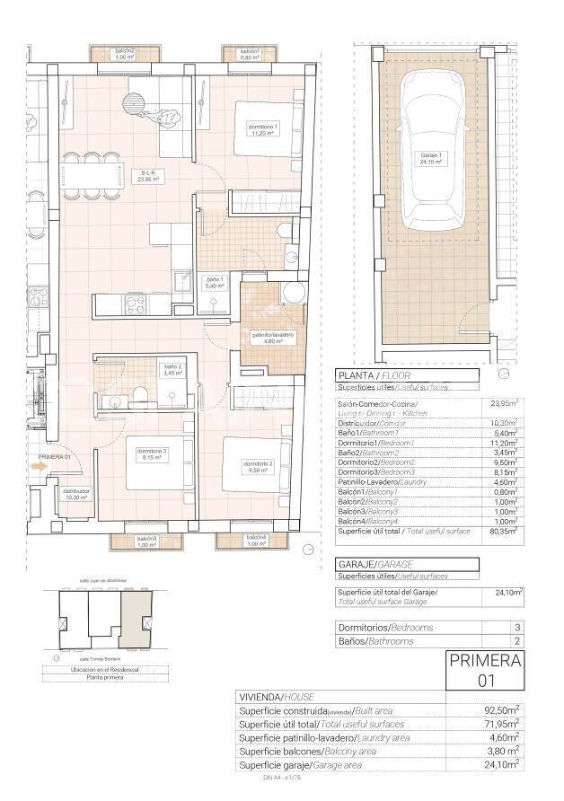 Пентхаус в Аликанте, Испания 1 спальня, 56м2 №183668