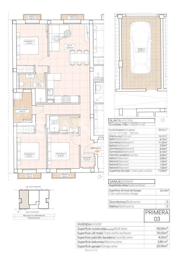Пентхаус в Аликанте, Испания 1 спальня, 56м2 №183668