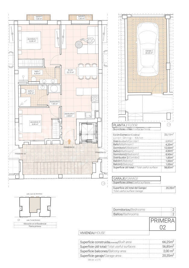 Пентхаус в Аликанте, Испания 1 спальня, 56м2 №183668