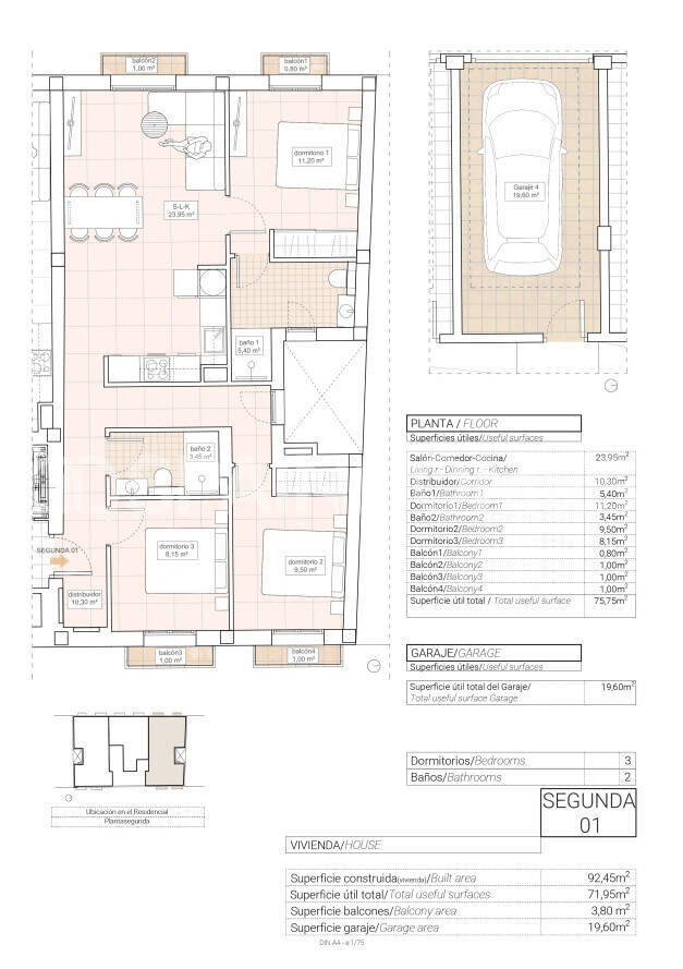 Пентхаус в Аликанте, Испания 1 спальня, 56м2 №183668