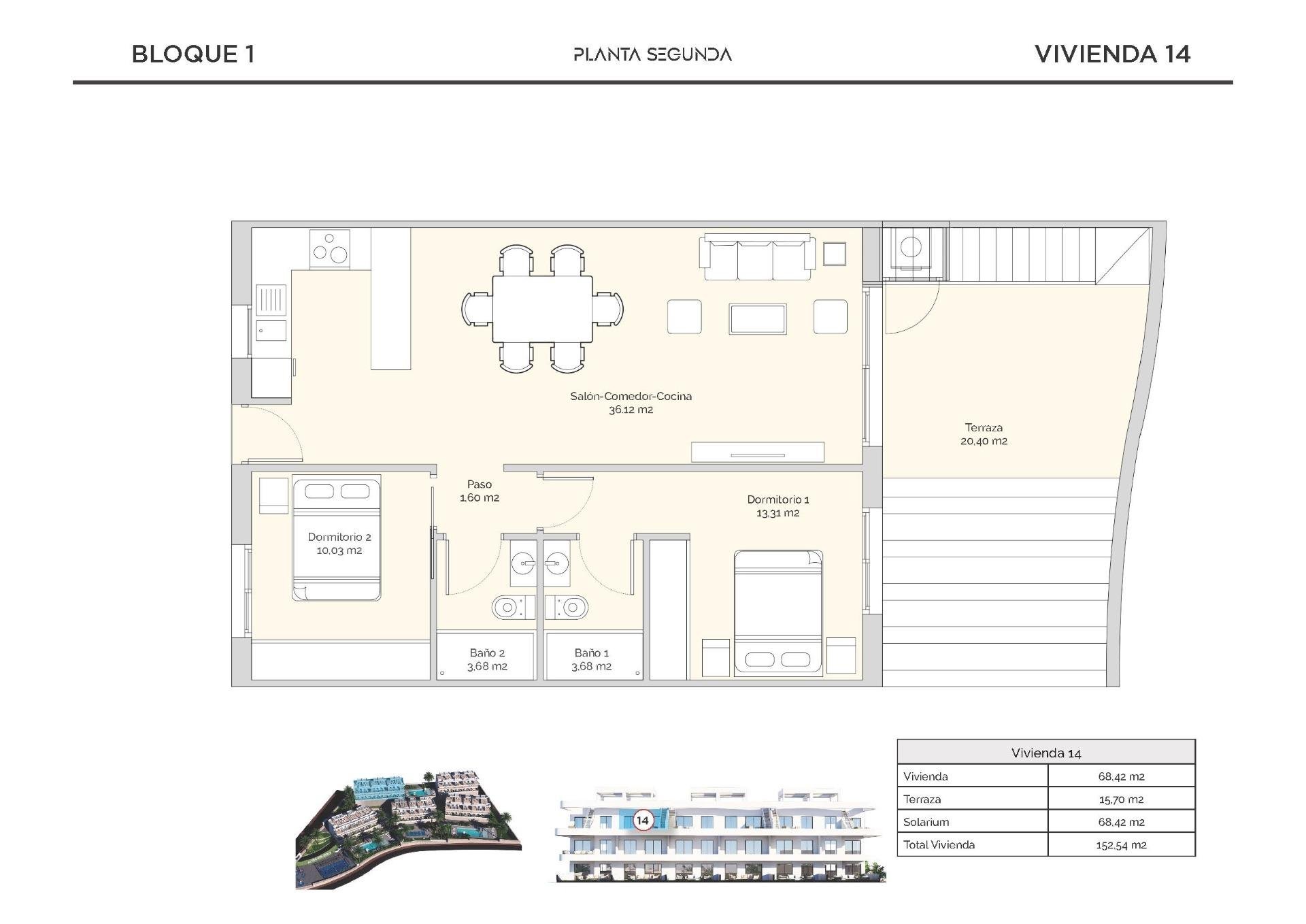 Dzīvoklis Benidorm, Alicante, Spānijā 2 istabas, 68 m2 Nr. 134846