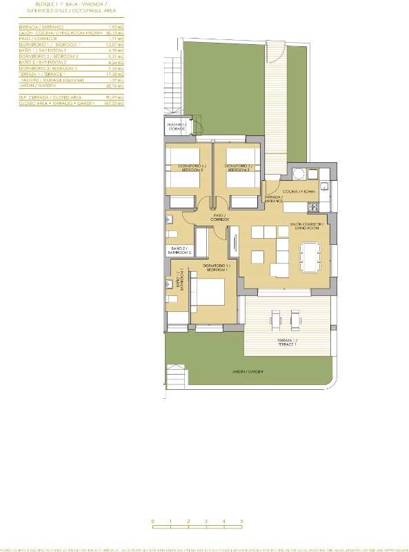 Dzīvoklis Alicante, Spānijā 3 istabas,  Nr. 144816