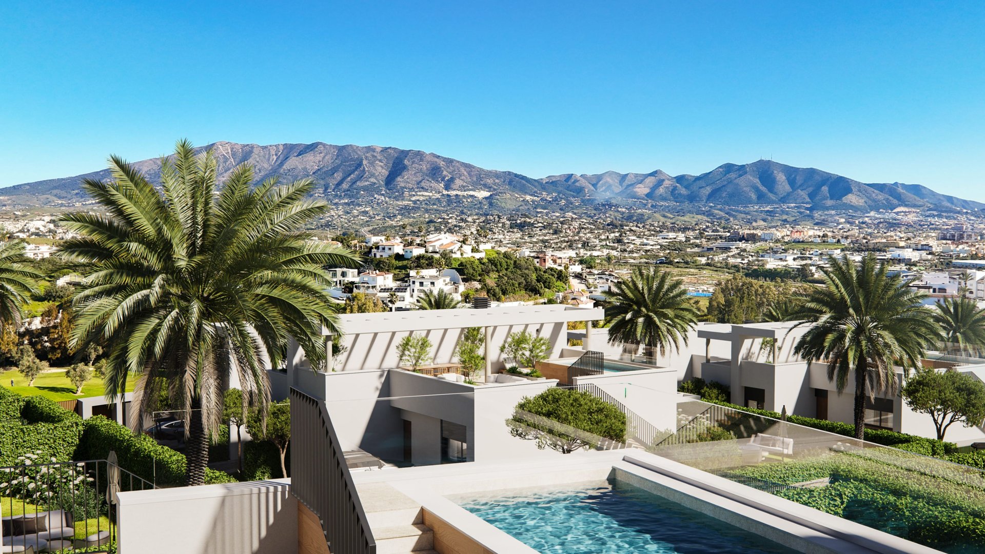 Tvåvåningslägenhet i Mijas, Malaga, Spanien 3 sovrum, 120 kvm. Nr. 181206