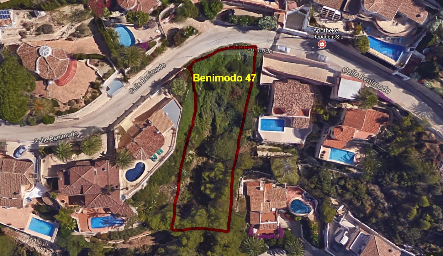 Land in Moraira, Alicante, Spanien Nr. 78895