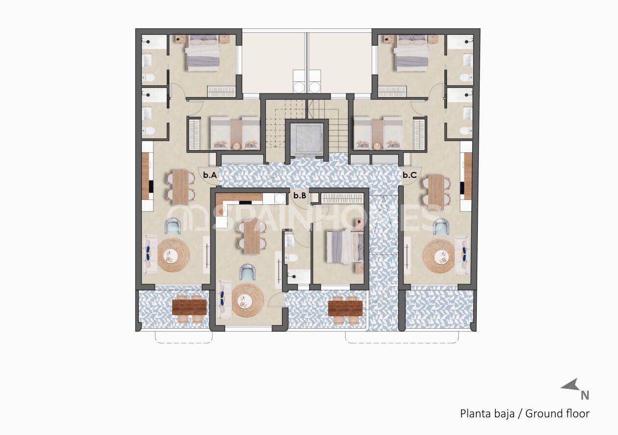 Penthäuser in Pilar de la Horadada, Alicante, Spanien 3 Schlafzimmer, 84 m2 Nr. 143874