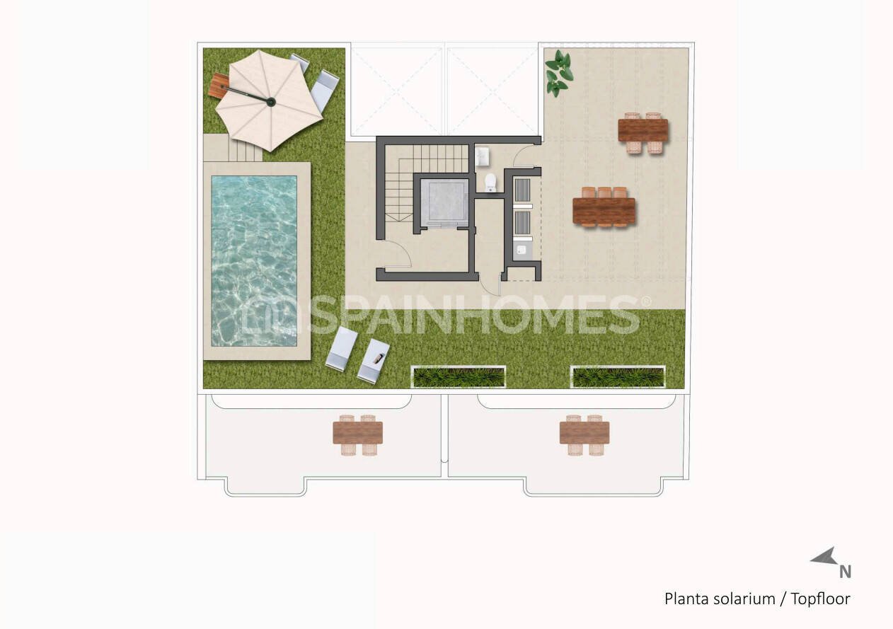 Penthäuser in Pilar de la Horadada, Alicante, Spanien 3 Schlafzimmer, 84 m2 Nr. 143874