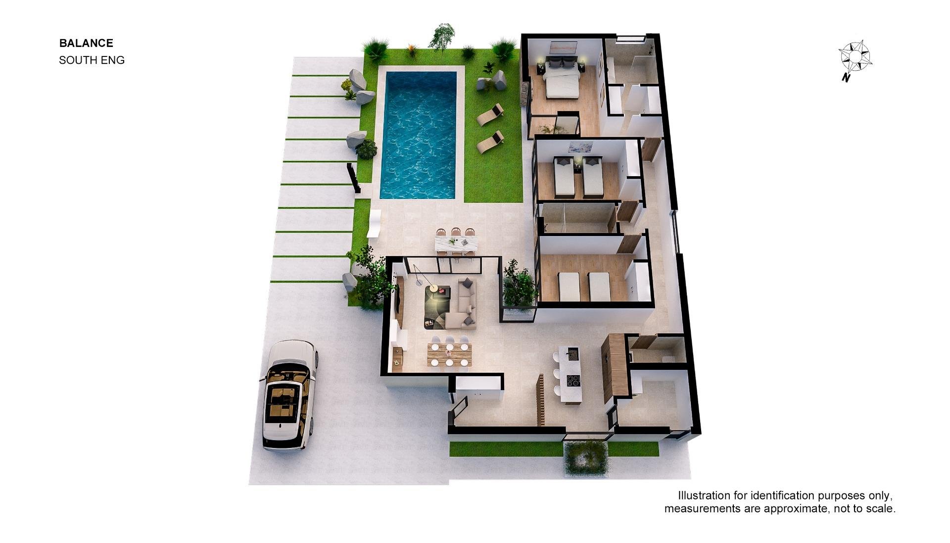 Villa in Banos Y Mendigo, Murcia, Spain 3 bedrooms, 127 sq.m. No. 134354