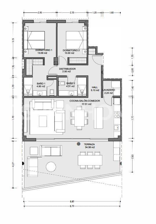 Lägenhet i Fuengirola, Malaga, Spanien 3 sovrum, 131 kvm. Nr. 146770