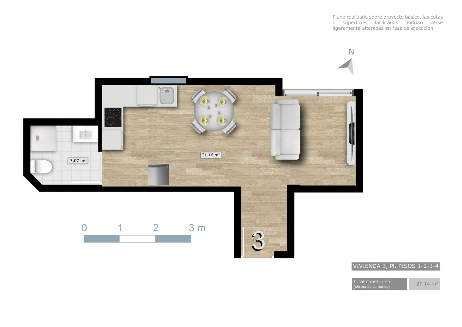 Apartment in Alicante, Spain 27 sq.m. No. 193734