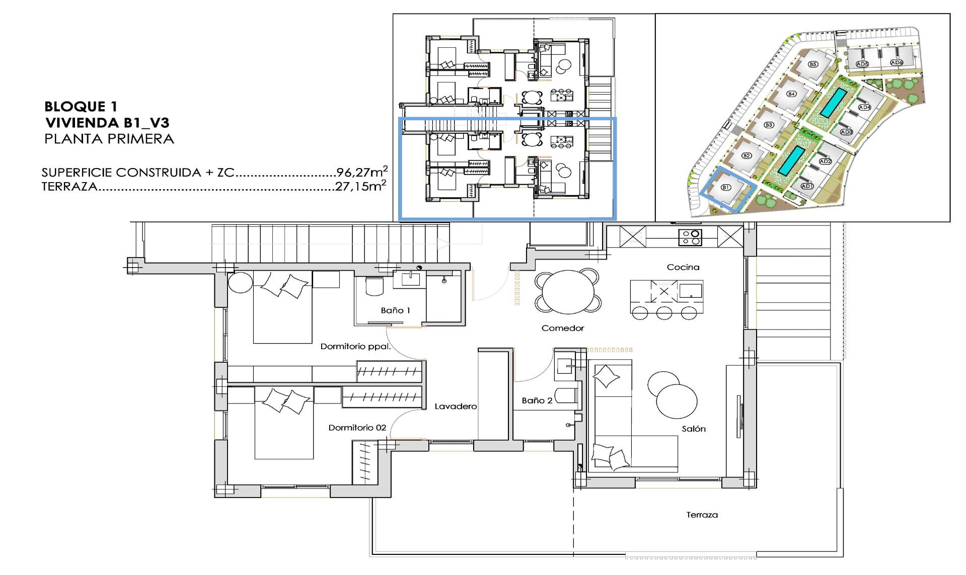 Apartment in Santa Rosalia, Murcia, Spain 2 bedrooms, 96 sq.m. No. 192040