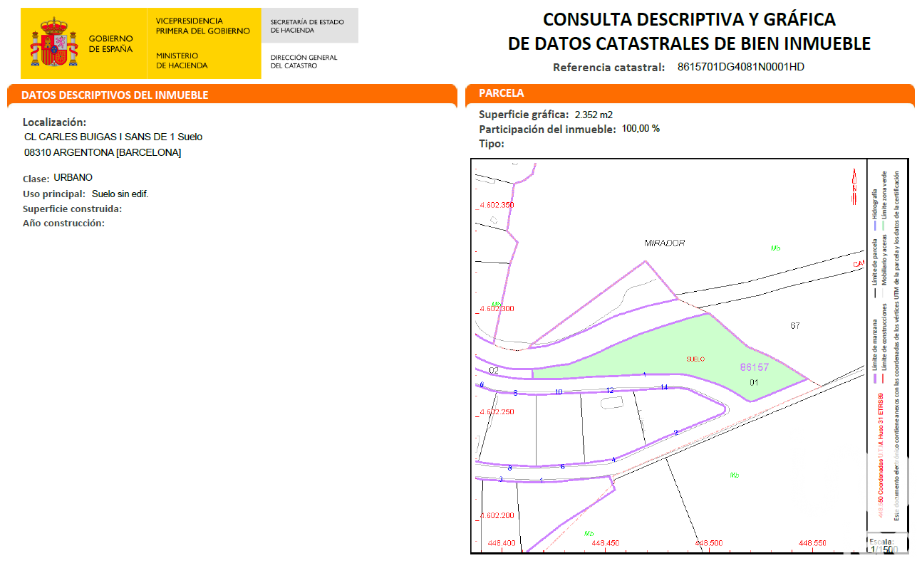Land plot in Argentona, Barcelona, Spain 2352 sq.m. No. 185900