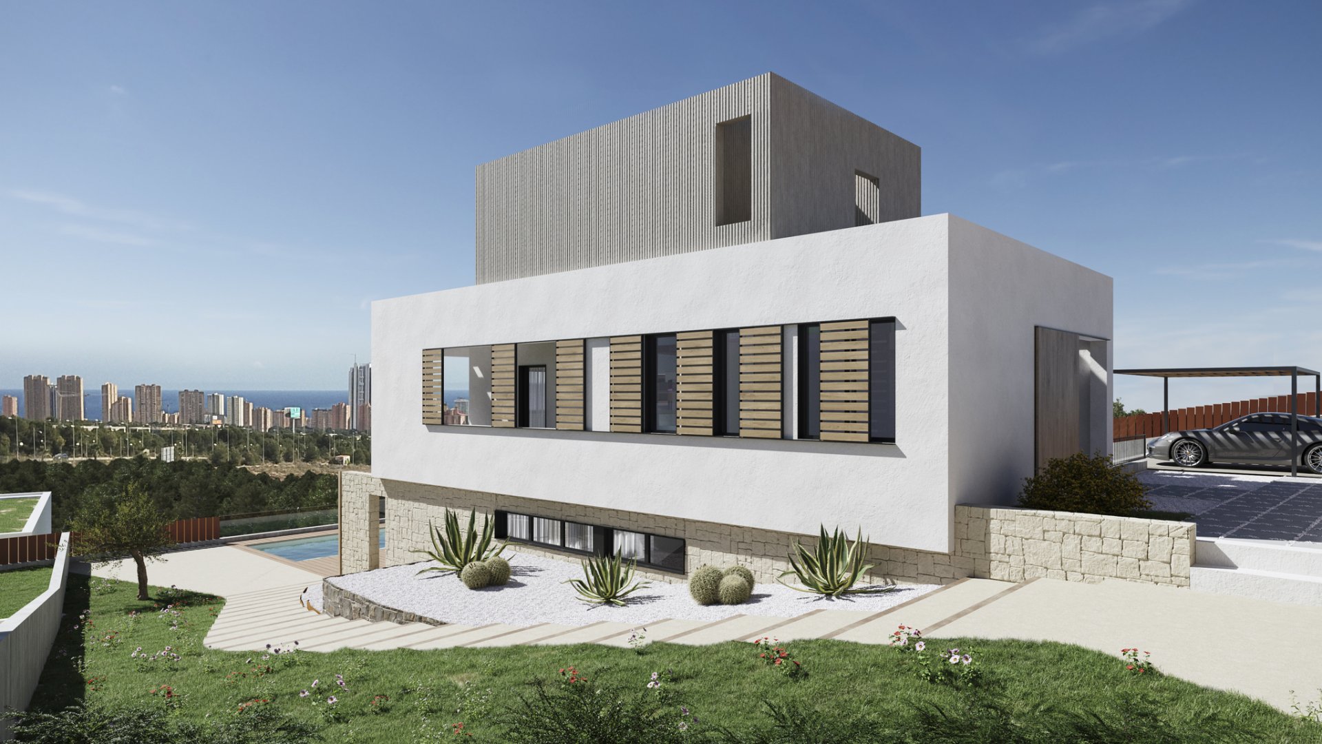 Villa i Finestrat, Alicante, Spanien 3 sovrum, 158 kvm. Nr. 140511