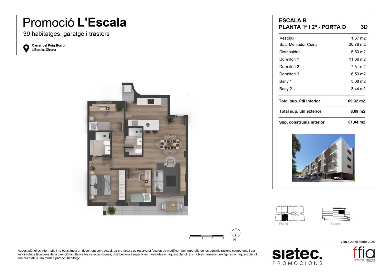 Apartamento en Sitges, Barcelona, España 3 dormitorios, 81 m2 No. 167722