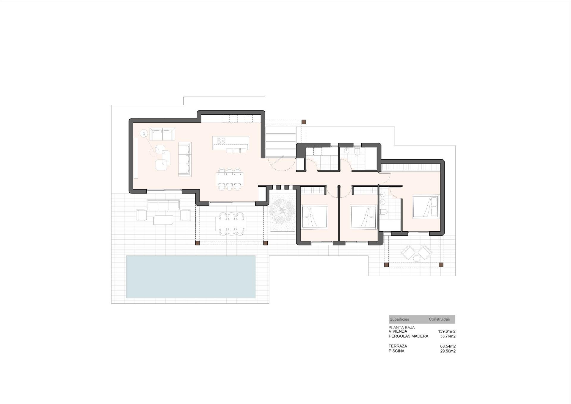 Villa Benissa, Alicante, Spānijā 3 istabas, 139 m2 Nr. 133674