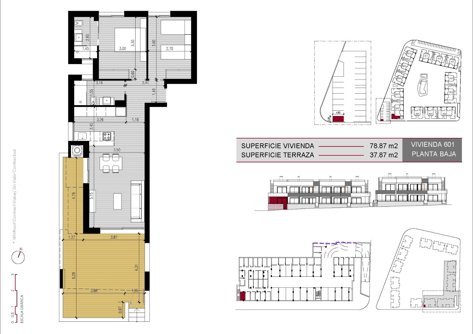 Bungalo Ciudad Quesada, Alicante, Spānijā 2 istabas, 78 m2 Nr. 137130