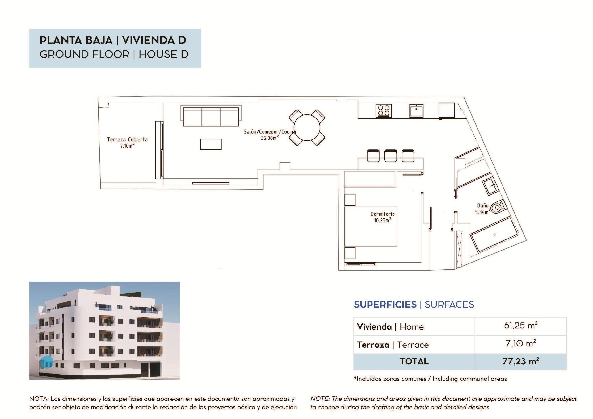 Apartment in Torrevieja, Alicante, Spain 1 bedroom, 61 sq.m. No. 192438