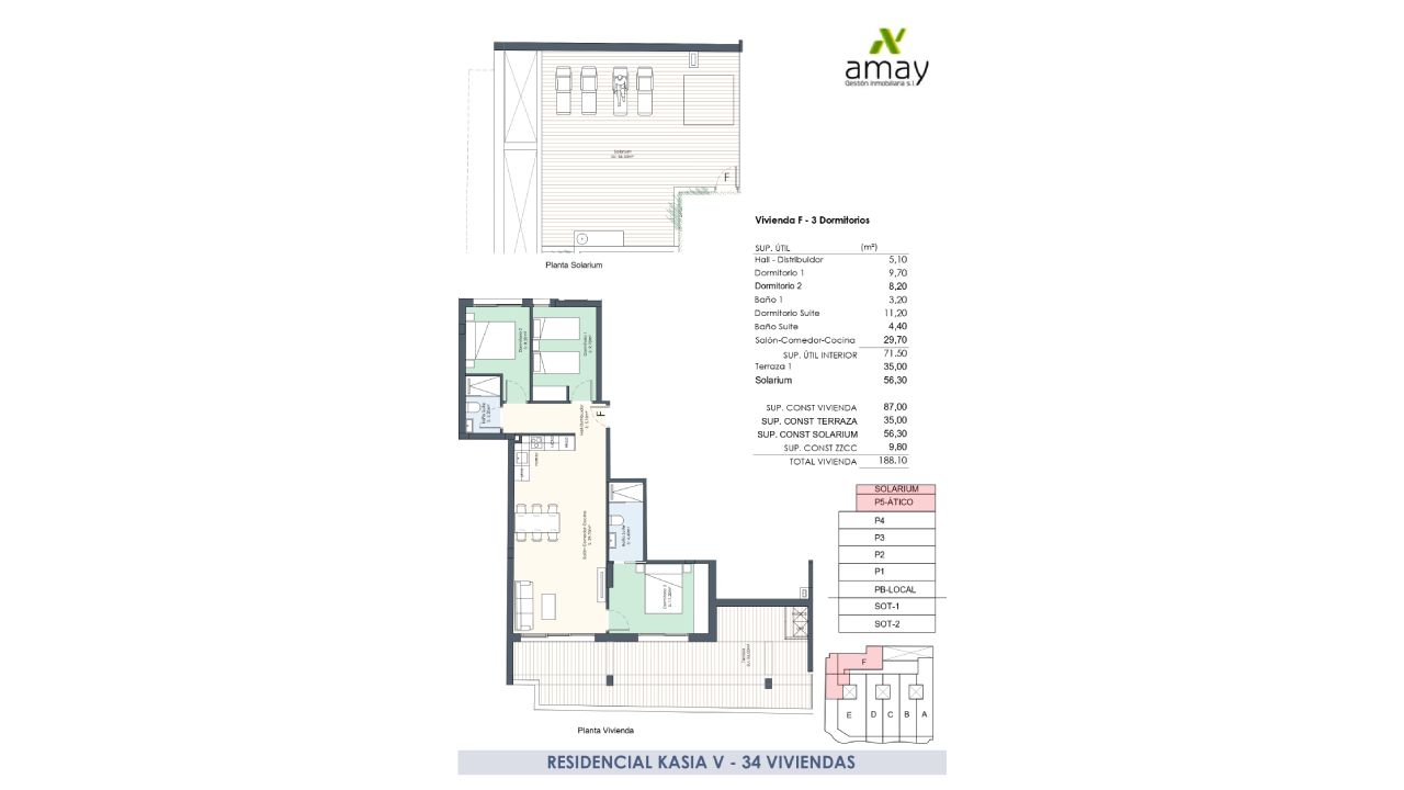 Appartamento in Kasia V, Torrevieja, Alicante, Spagna 3 camere da letto, 71.5 mq. N° 105534
