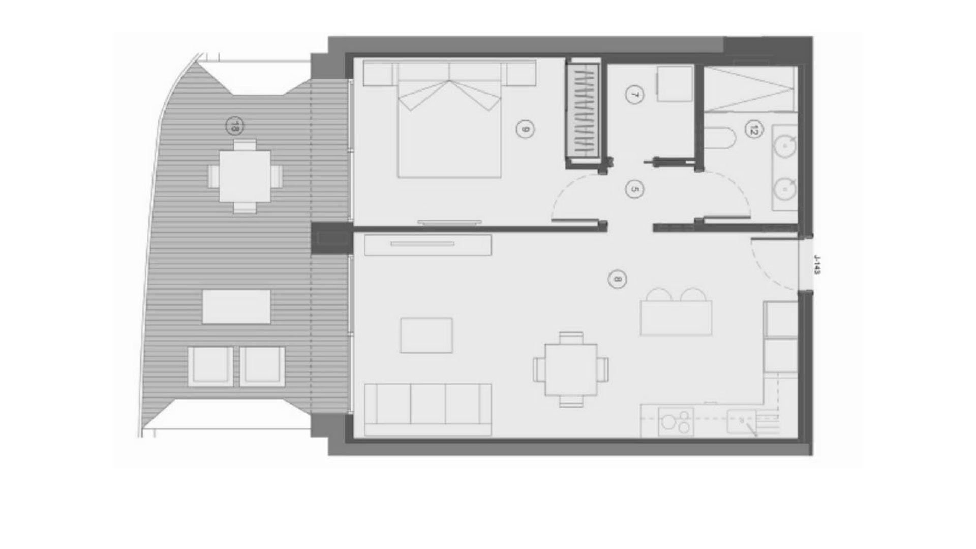 Apartment in TM Tower, Benidorm, Alicante, Spain 1 bedroom, 79 sq.m. No. 146939