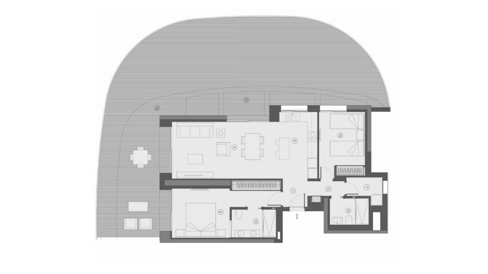 Wohnung in TM Tower, Benidorm, Alicante, Spanien 2 Schlafzimmer, 211 m2 Nr. 146941