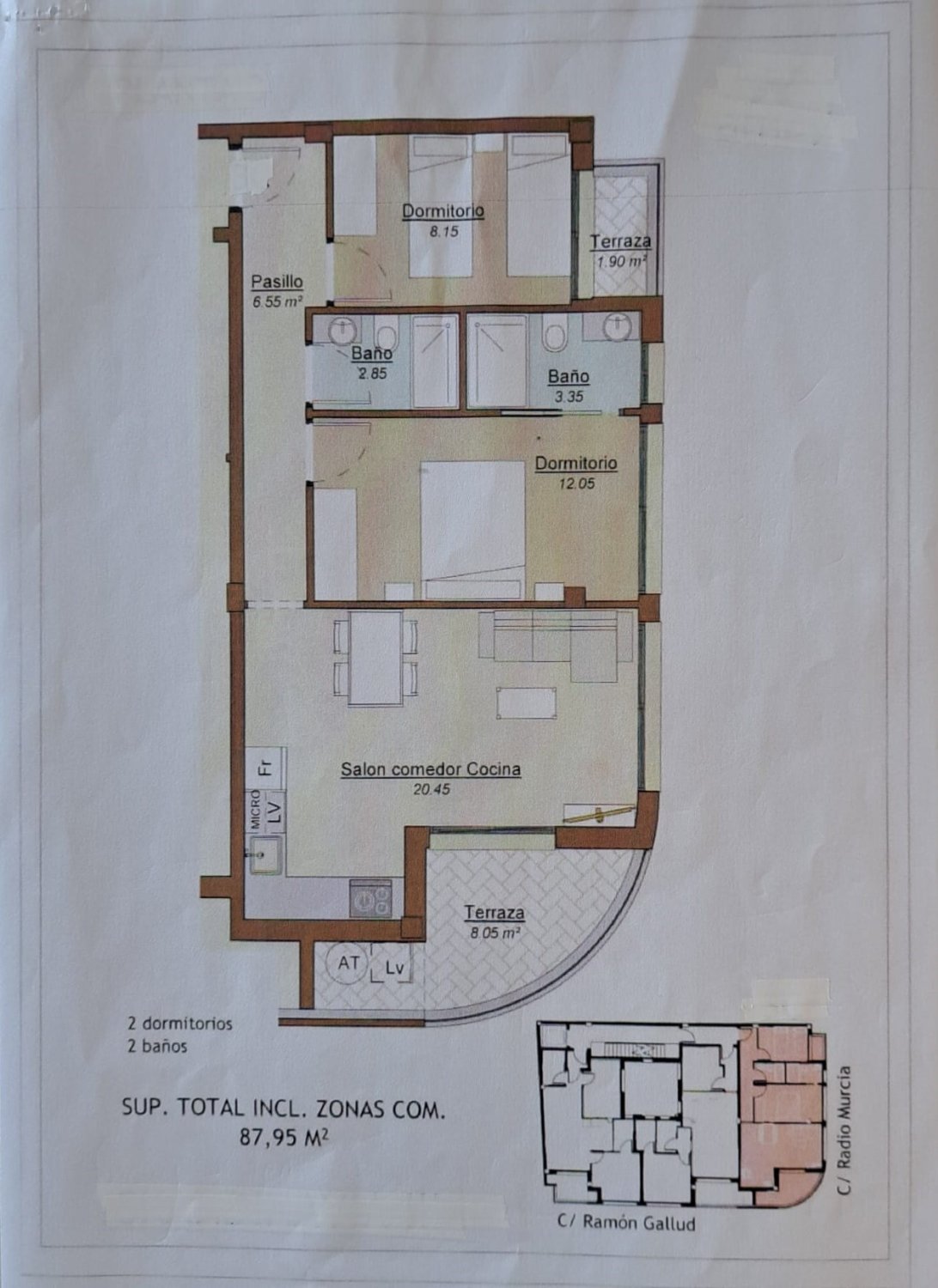 Apartamento en Torrevieja, Alicante, España 2 dormitorios, 88 m2 No. 189620