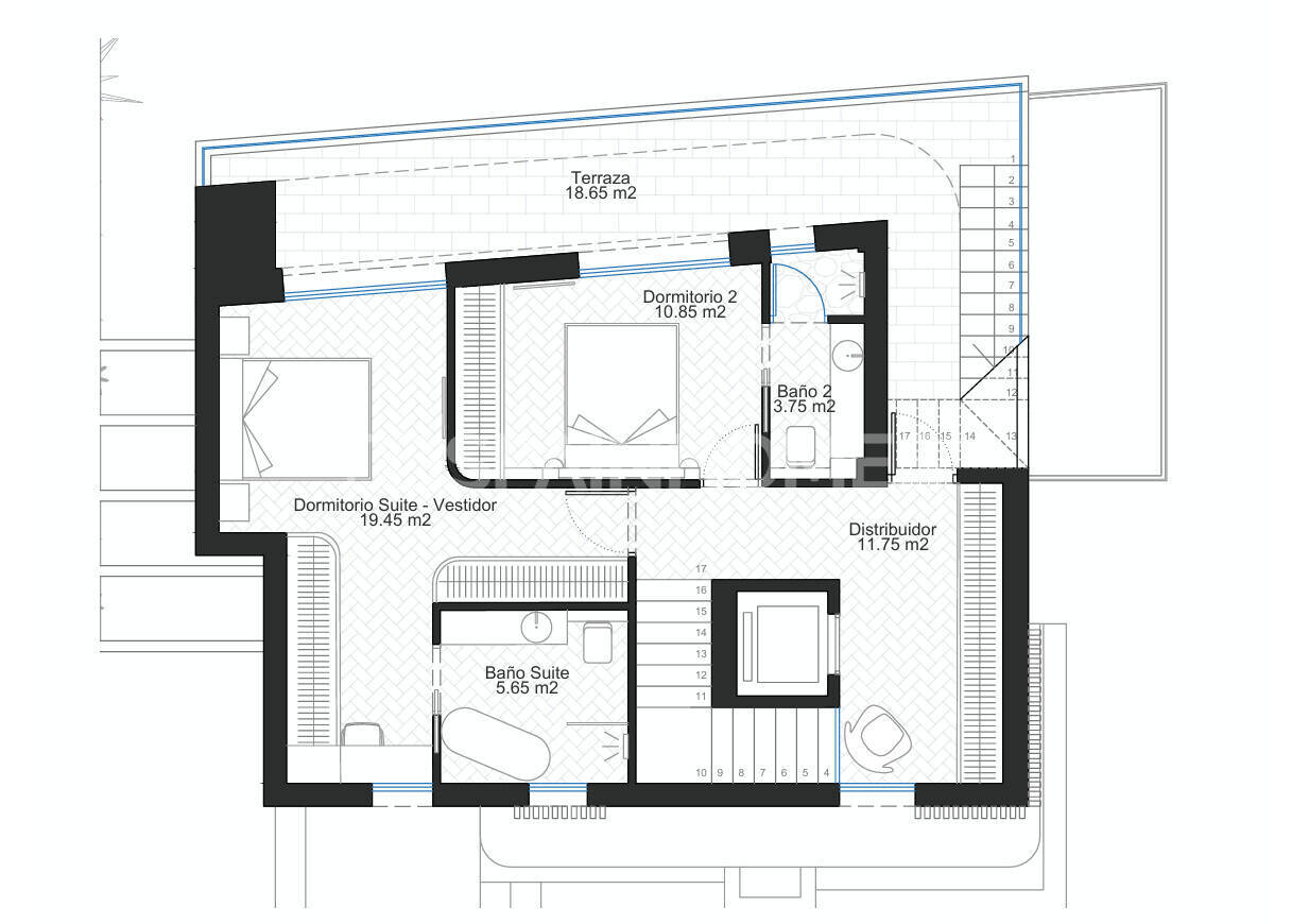 Villa in Cartagena, Murcia, Spain 3 bedrooms, 280 sq.m. No. 195398