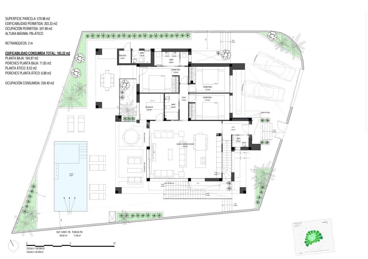 Huvila Torre-Pacheco, Murcia, Espanja 3 makuuhuonetta, 175 m2 No. 195396