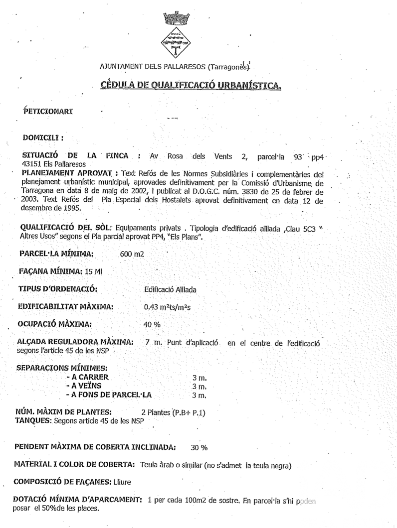 Działka w Els Pallaresos, Tarragona, Hiszpania 683 mkw. nr 185307