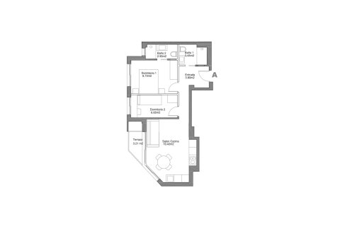 Apartment floor plan «2BR-44», 2 bedrooms in ROYAL STAR
