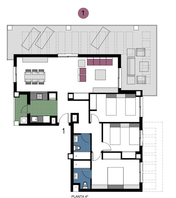 Apartamento en Mil Palmeras, Alicante, España 3 dormitorios, 72 m2 No. 144837
