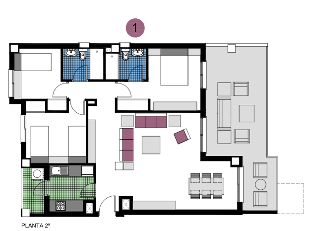 Apartamento en Mil Palmeras, Alicante, España 3 dormitorios, 72 m2 No. 144837