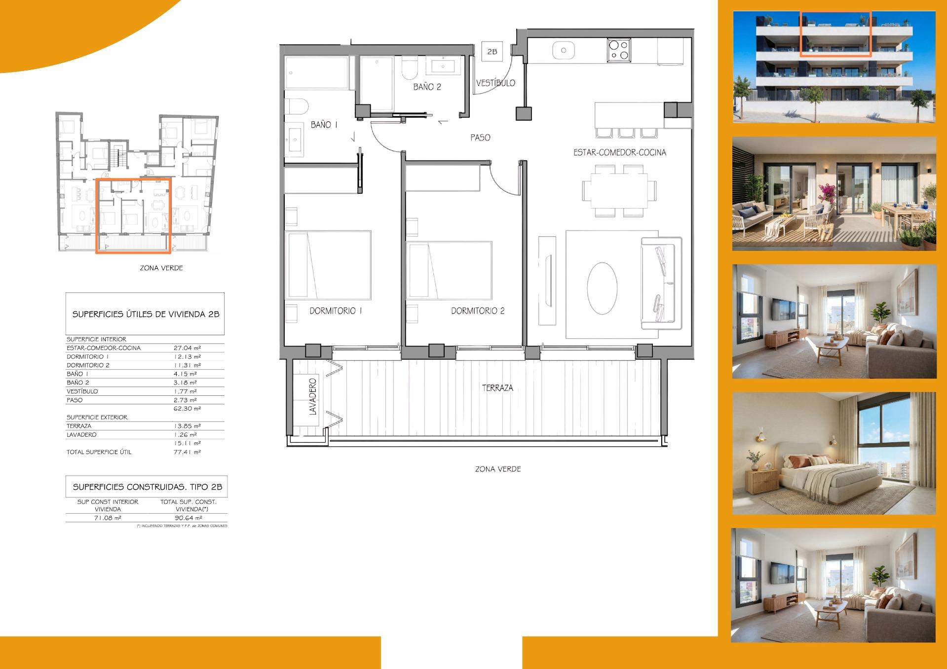 Apartament w Benijofar, Alicante, Hiszpania 2 sypialnie, 90 mkw. nr 193173