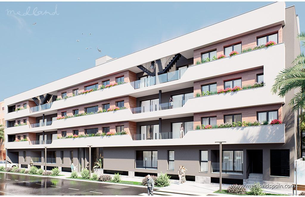 Lägenhet i Lo Pagan, Murcia, Spanien 1 sovrum, 59 kvm. Nr. 167453