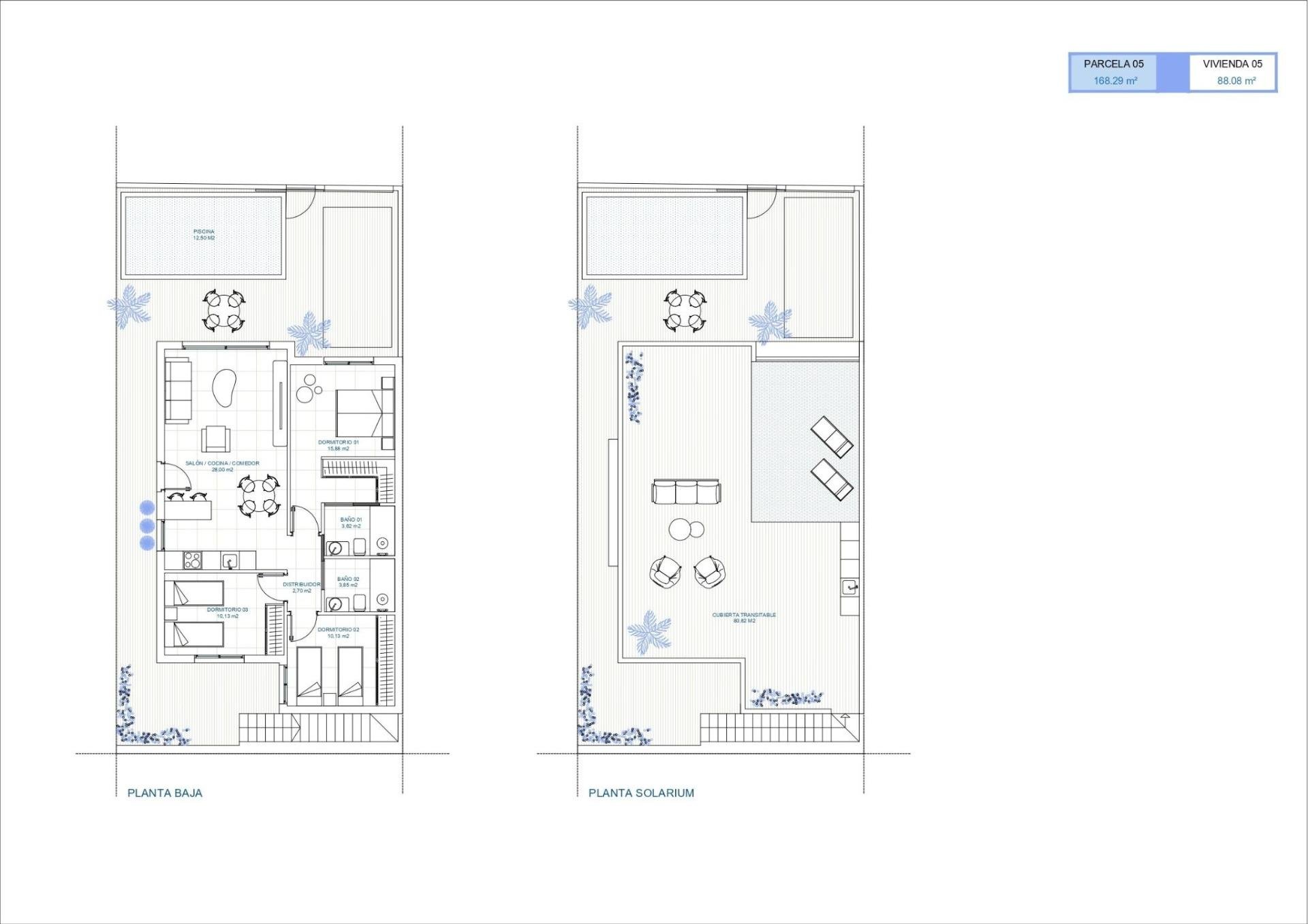 Villa Torre-Pacheco, Murcia, Spānijā 3 istabas, 88 m2 Nr. 187347