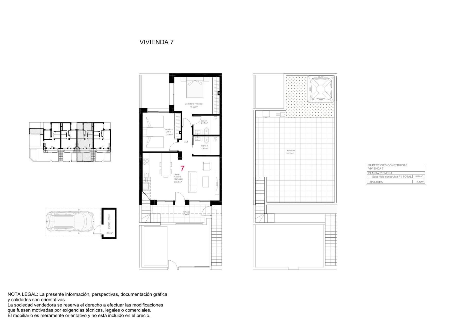 Bungalow à San Pedro del Pinatar, Murcia, Espagne 2 chambres, 84 m2 No. 161168