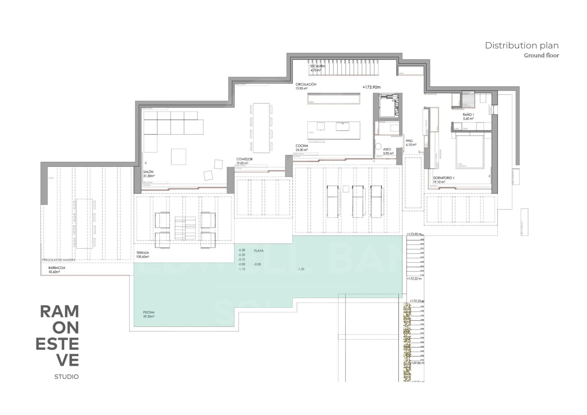 Villa in Benissa, Alicante, Spanien 3 Schlafzimmer, 770 m2 Nr. 160004