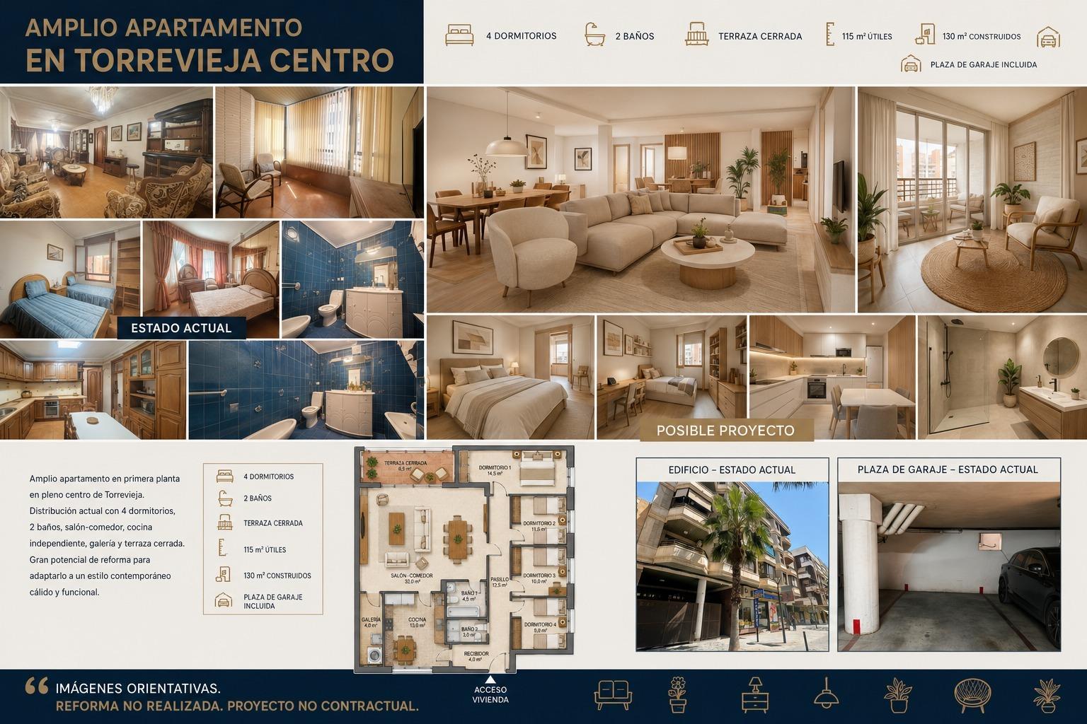Apartamento en Torrevieja, Alicante, España 4 dormitorios, 130 m2 No. 190324